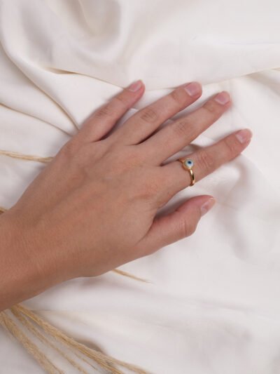 Anillo Ojo Turco Blanco