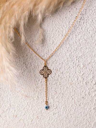 Cadena Mandala Ojo Turco Blanco