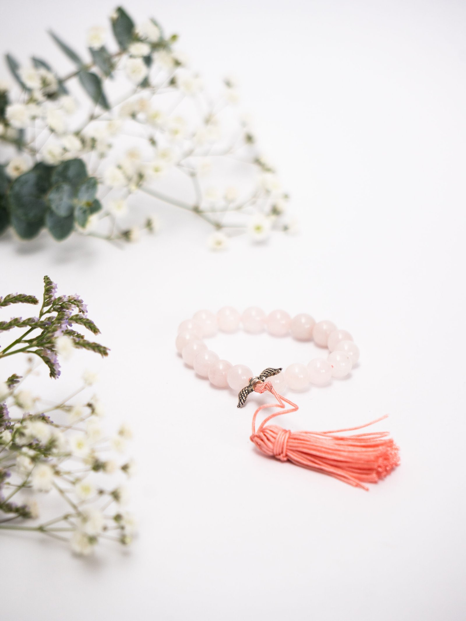 Pulsera Borla Cuarzo Rosa